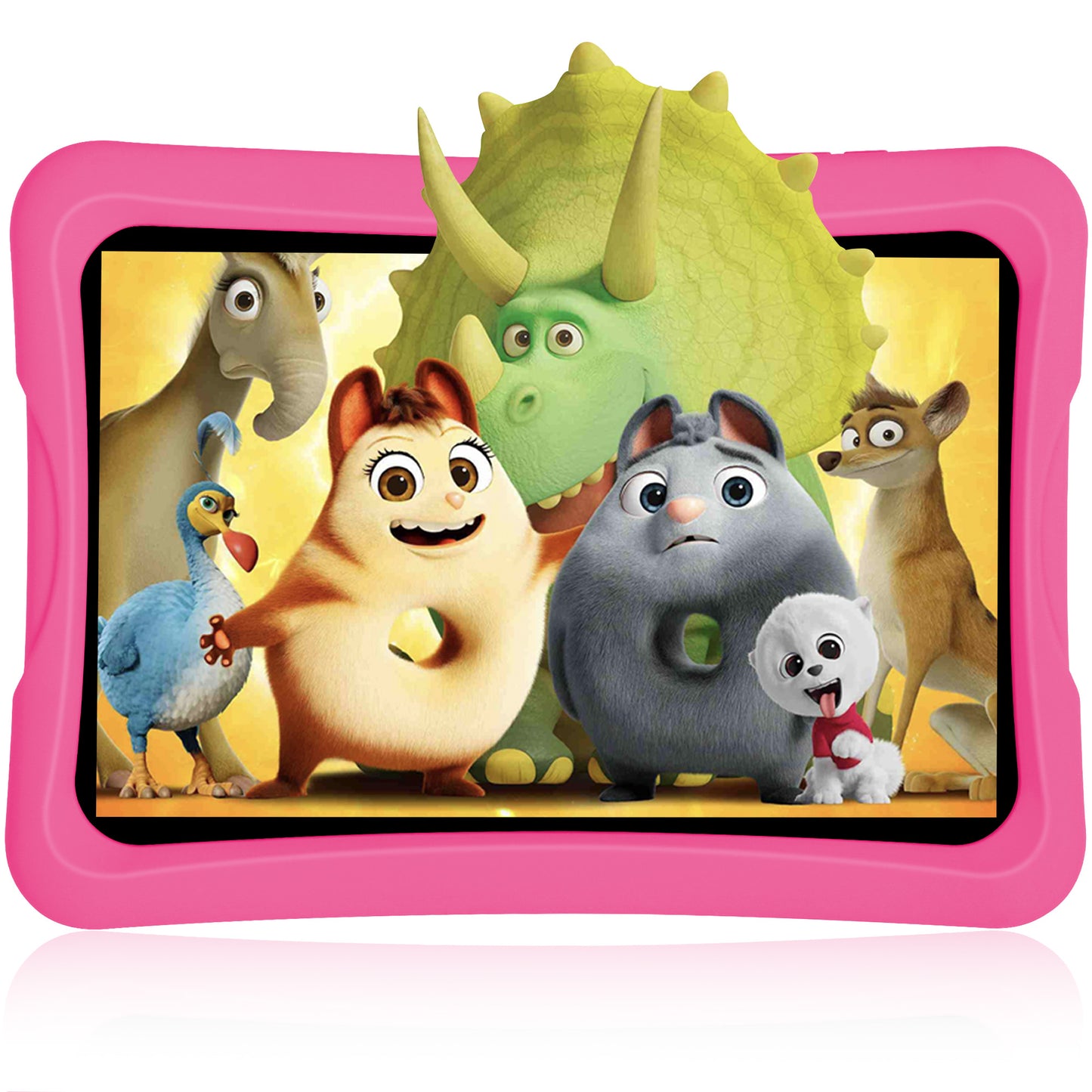 TEAYINGDE Kids Tablet 10.1" Android 13 Tablet with WiFi 64GB Tablet for Ages 3–8 Kids Tablet with Silicone Case Google Play Parental Control APP (Blue)