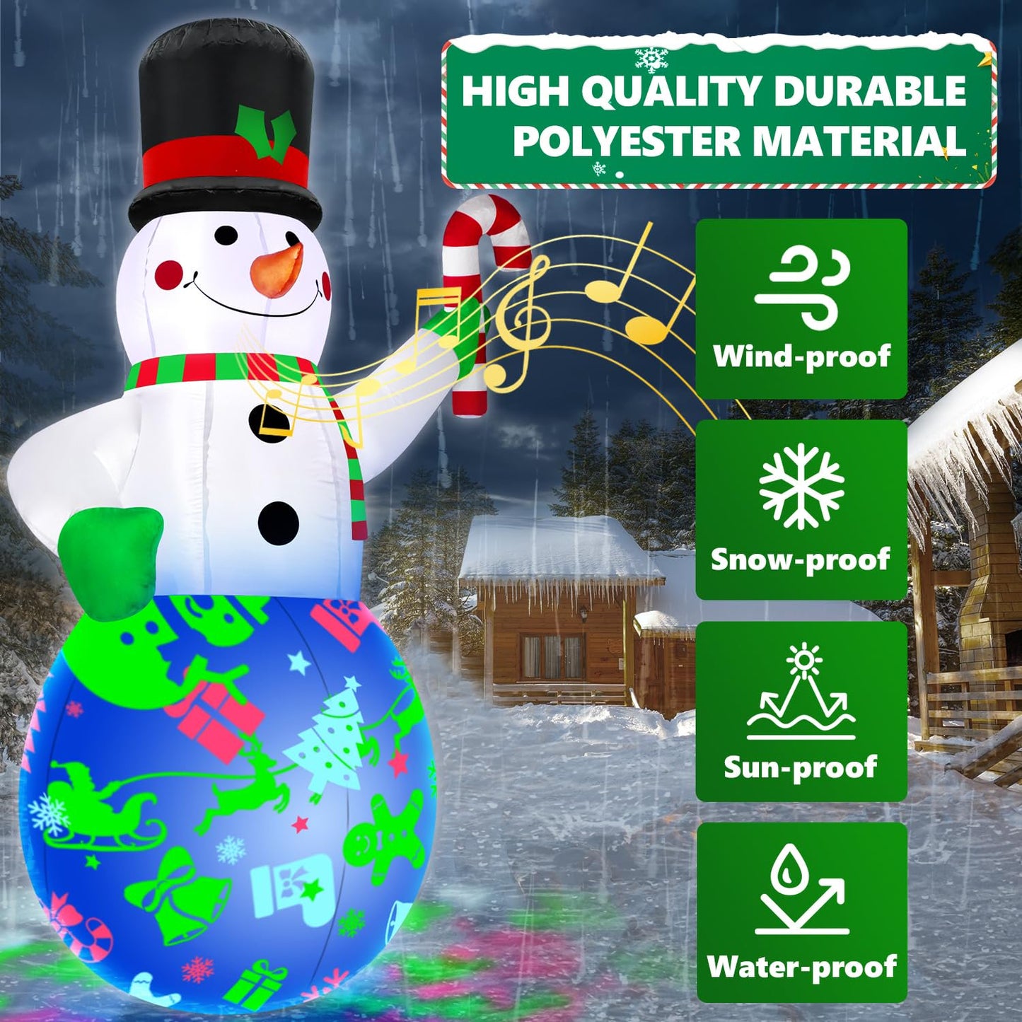 Lookfly 7FT Christmas Inflatable Scepter Soldier