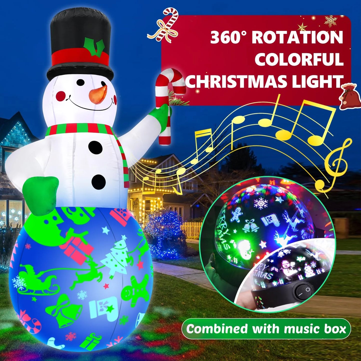 Lookfly 7FT Christmas Inflatable Scepter Soldier