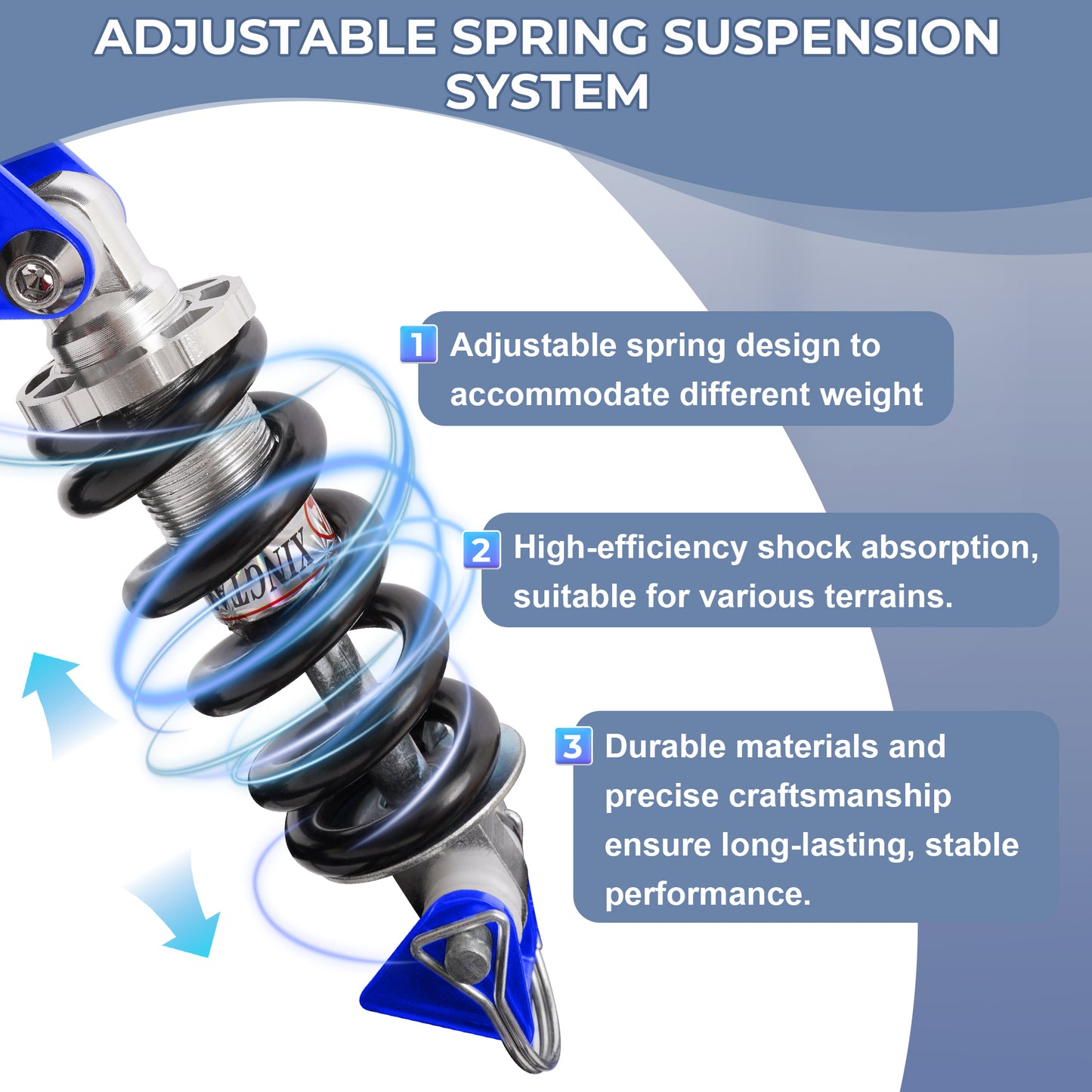 COSYWILL All Terrain Knee Scooter,Knee Walker Scooter for Foot Injuries,Adults Roller Scooter for with 10“ TPU Wheel,Compact Crutches Alternative,Blue