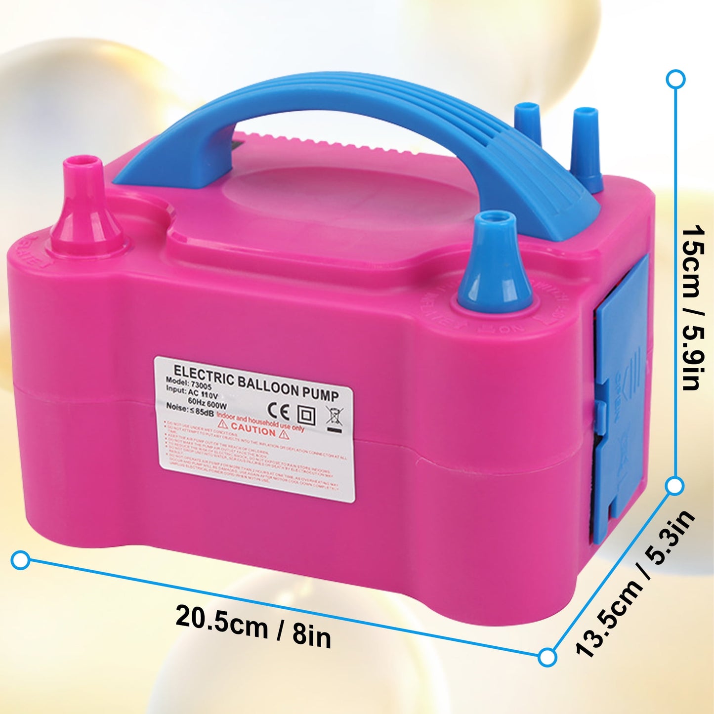 Electric Balloon Pump, Portable Dual Nozzle Blower Air Balloon Pump & Inflator for All Balloons Party Wedding Decoration