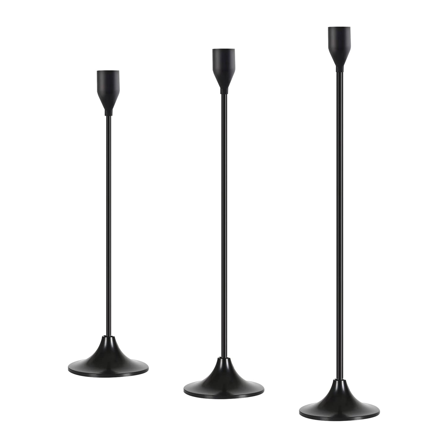 YOUPINS Metal Gold Taper Candle Holder Candlestick Holders for Wedding, Dinning, Party, Decorative Candelabra Fits 3/4 inch Thick Candle & Led Candles
