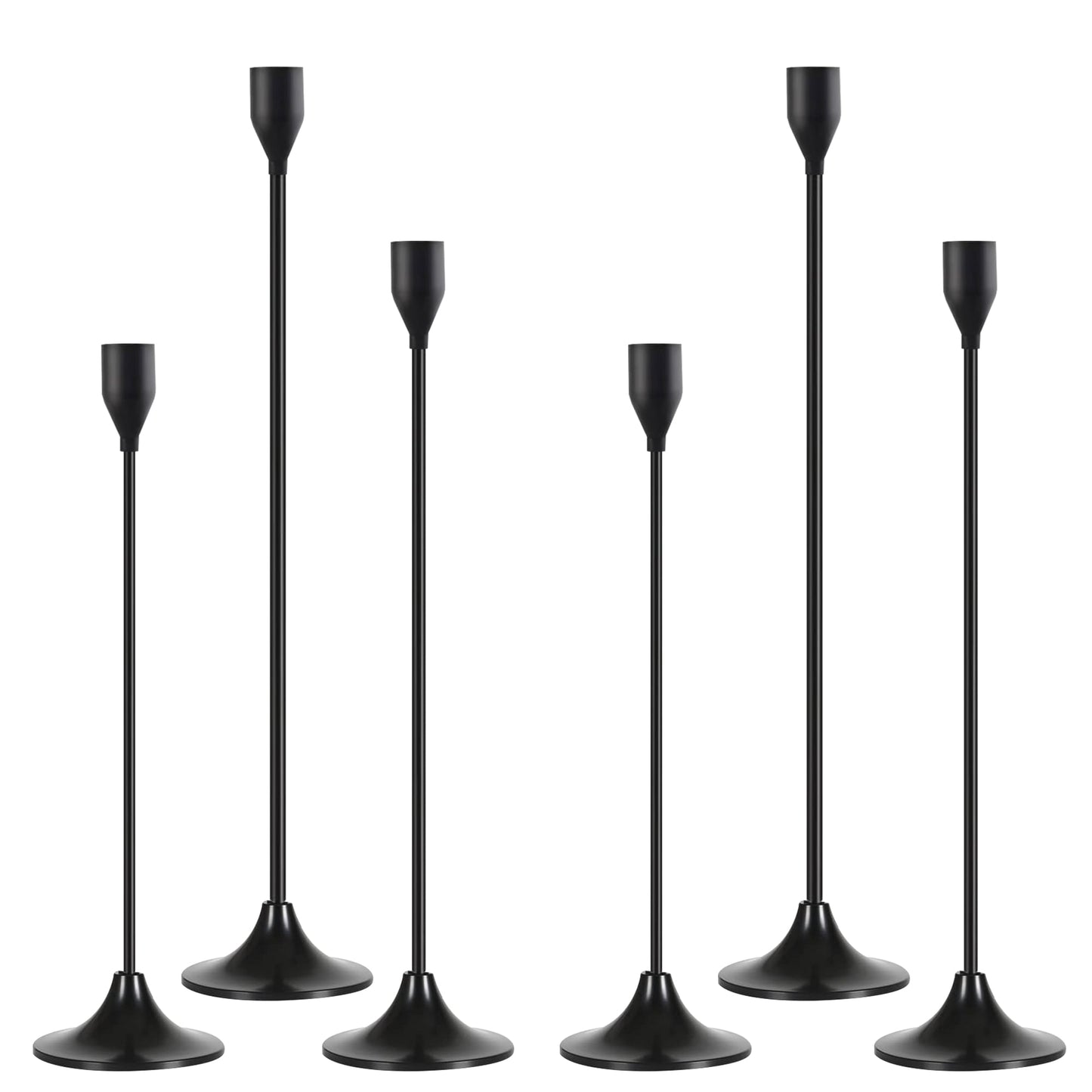 YOUPINS Metal Gold Taper Candle Holder Candlestick Holders for Wedding, Dinning, Party, Decorative Candelabra Fits 3/4 inch Thick Candle & Led Candles