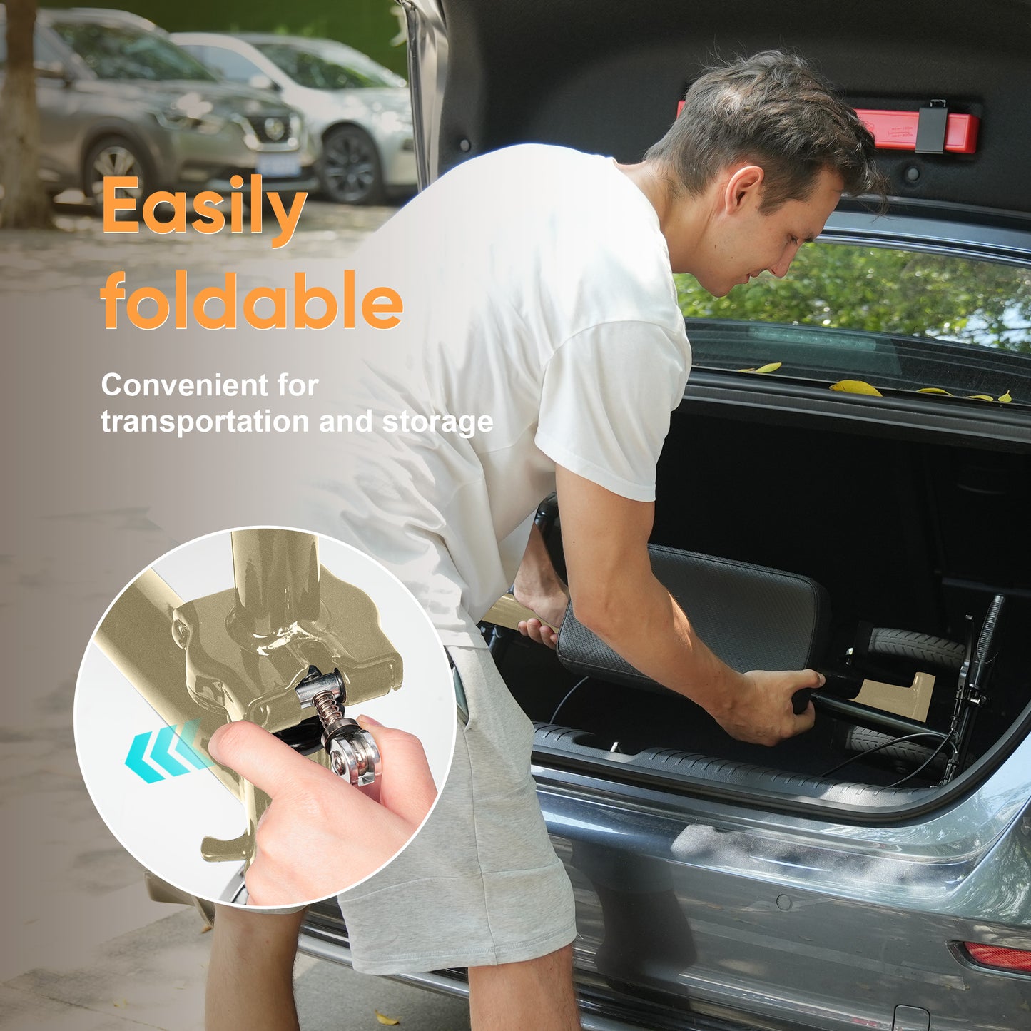 COSYWILL Steerable Knee Scooter,Economy Knee Walker,All Terrain Foldable Medical Scooter for Foot Injuries Crutches Alternative,Champagne Gold
