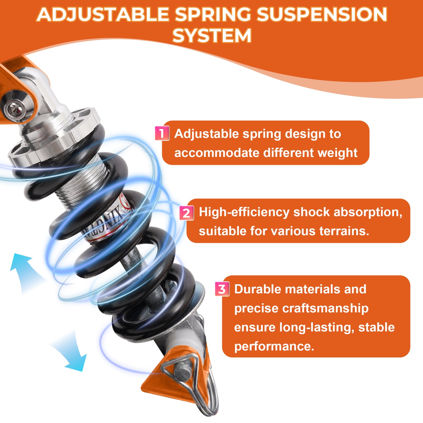 COSYWILL All Terrain Knee Scooter,Knee Walker Scooter for Foot Injuries,Adults Roller Scooter for with 10“ TPU Wheel,Compact Crutches Alternative,Orange