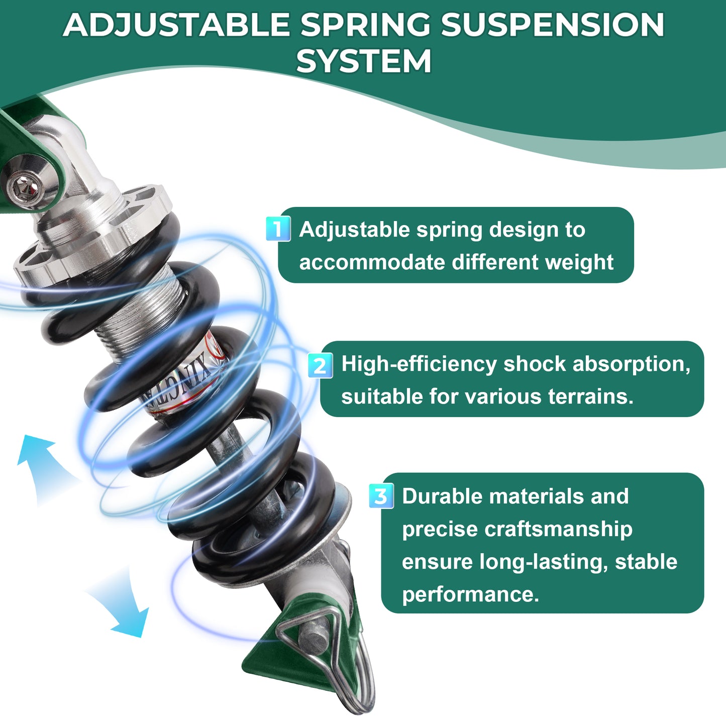 COSYWILL All Terrain Knee Scooter,Knee Walker Scooter for Foot Injuries,Adults Roller Scooter for with 10“ TPU Wheel,Compact Crutches Alternative,Green