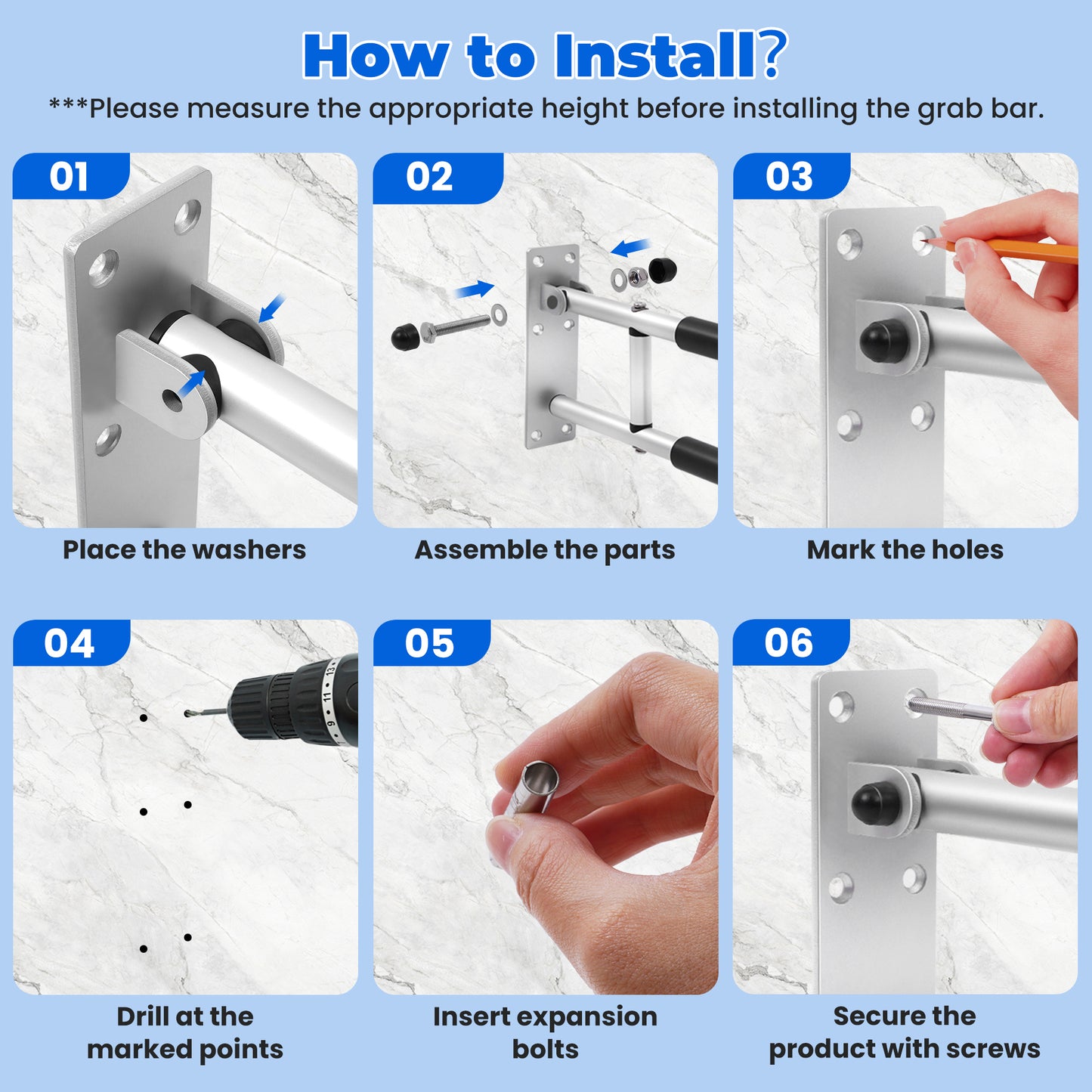 COSYWILL 2PCS Toilet Grab Bar,23.8 in Folding Bathroom Handrail with Padded,Safety Grab Rail for Disabled Elderly Pregnant