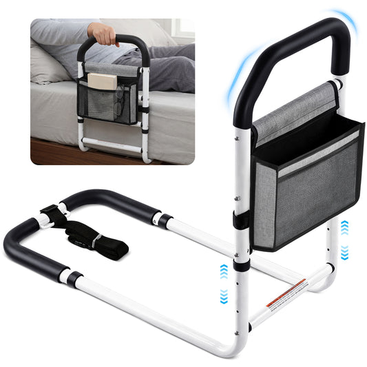 COSYWILL Bed Rails for Adults, Adjustable Bed Cane for Seniors, Bed Assist Rail with Non-Slip Handle & Storage Pocket Supports up to 330 lbs